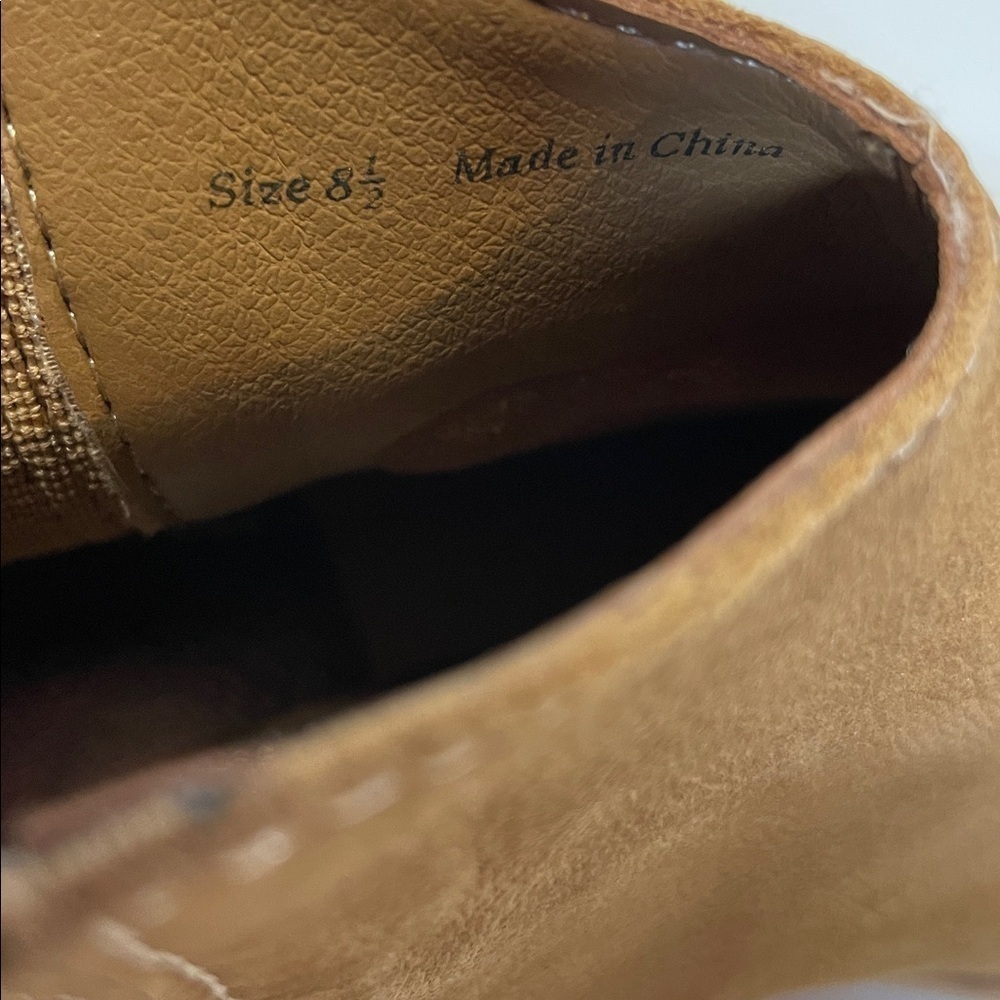 Dolce Vita Tan Leather Chelsea Ankle Boots Women Slip On Booties Size 8.5 - Picture 8 of 11